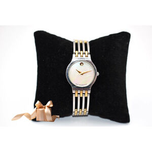 Movado Women's Two-Tone Esperanza Mother of Pearl Face Classic Museum 84 A1 1821